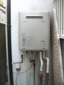 取替後　リンナイ　エコジョーズ　給湯器