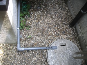 ドレン配管　雨水マス取付